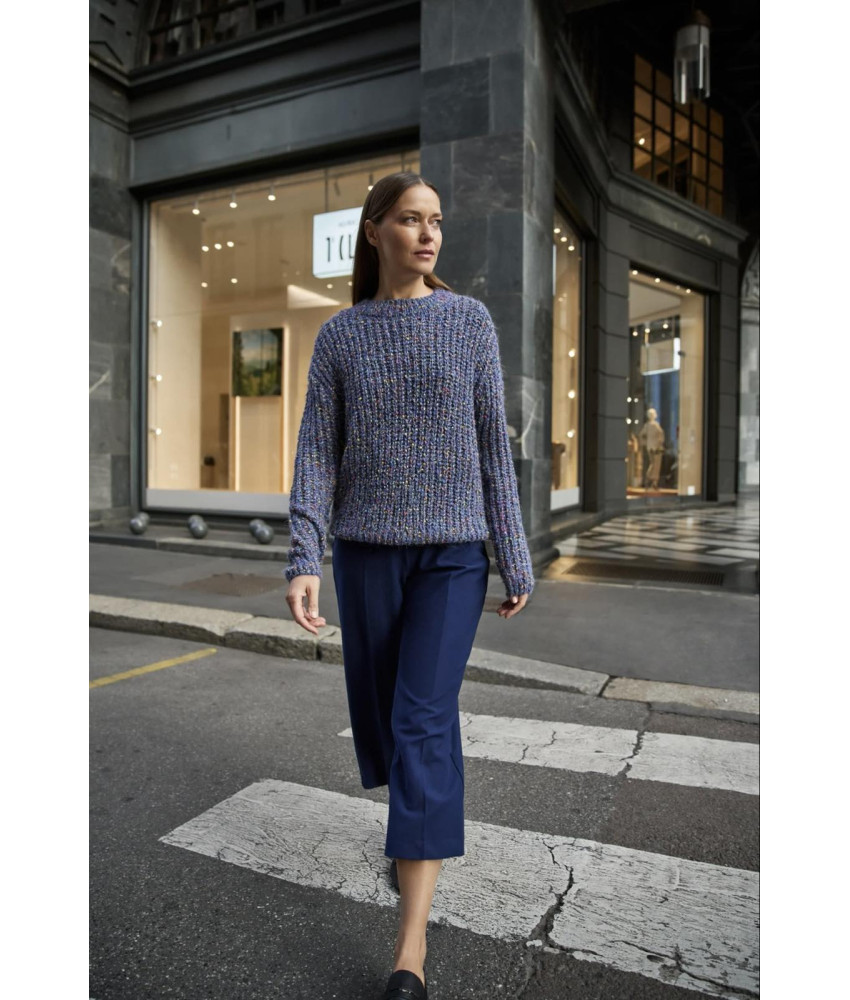 ΓΥΝΑΙΚΕΙΟ ΠΛΕΚΤΟ ΠΟΥΛΟΒΕΡ ΣΕ ΜΠΛΕ ΜΕΛΑΝΖΕ